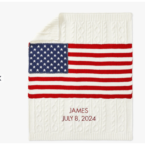 American Flag Baby Blanket