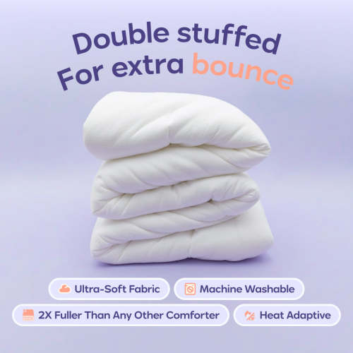 MarshMellow Comforter – Extra Fluffy Double-Stuffed Down Alternative All-Season Comforter