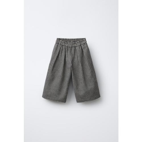 GINGHAM CULOTTES - Ecru | ZARA United States