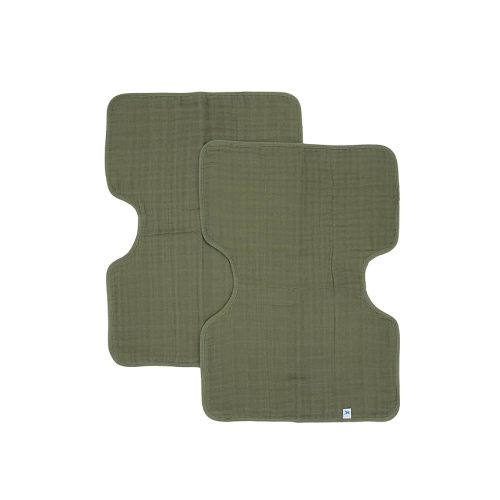 Little Unicorn Ultra-Absorbent Premium Burp Cloth 2 Pack | Soft on Baby's Skin | Larger Size | Ergonomic Design | Set of 2 (Fern)