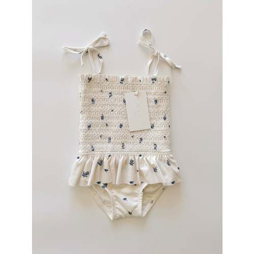 Smocked Bathing Suit - Blueberry – Oat Co