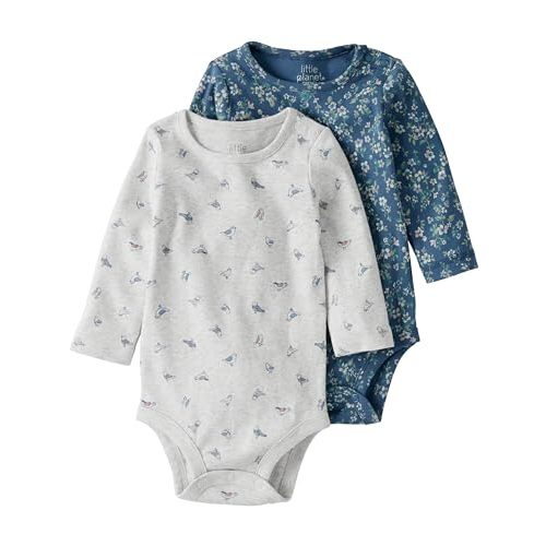 little planet by carter's Baby 2-Pack Organic Cotton Long-Sleeve Bodysuits