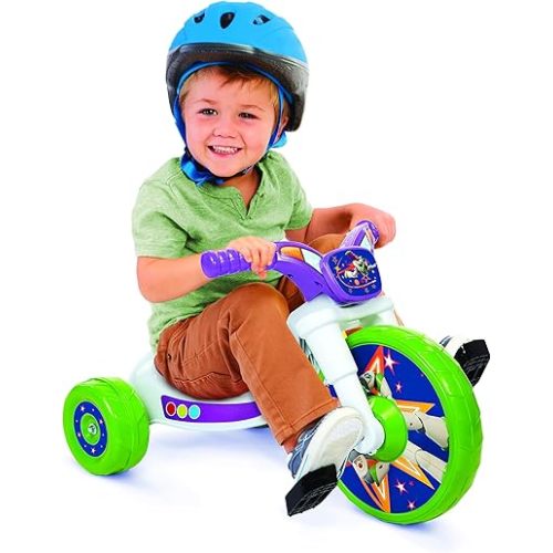 Disney Toy Story Ride-On 10" Fly Wheels Tricycle with Sounds - Toddler Bike Trike, Ages 18-36M, for Kids 33”-35” Tall - 35 lbs. Weight Limit