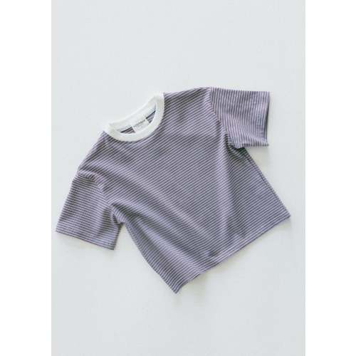 Mini Stripe Tee- Blueberry – Fostered Collection