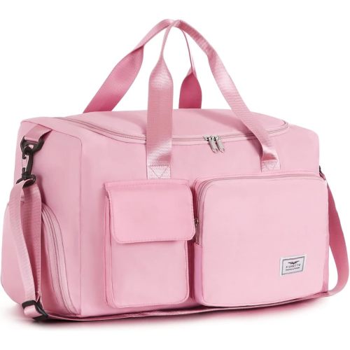 FIORETTO Women's Gym Duffle Bag with Shoes Compartment, 37L Capacity, Ideal for Travel, Gym, Sports, Duffel, Weekender