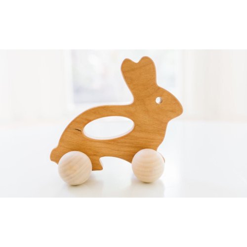 Wooden Bunny Push Toy - Bannor Toys