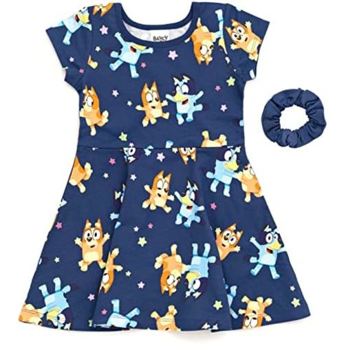 Bluey Bingo Skater Dress and Scrunchie Infant to Big Kid