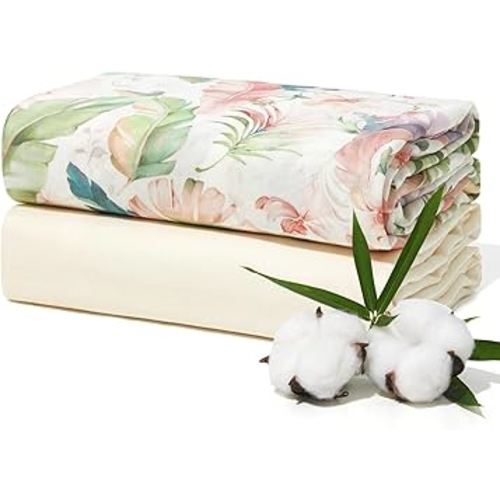 Momcozy Muslin Swaddle Blankets, Ultra Soft Neutral Registry Essentials, Plant Kingdom, Breathable Large 47'' x 47'' Newborn Boys Girls Receiving Blanket