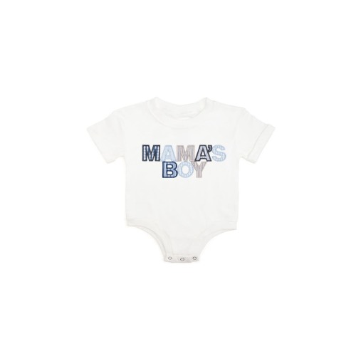 Mama's Boy Patchwork Short Sleeve Romper