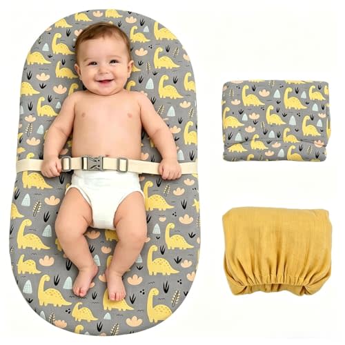 ChildLike Changing Pad Covers,2 Pack 100% Cotton Fitted Diaper Changing Table Cover,Soft & Breathable Baby Changing Pad Cover for Girls and Boys (Whimsical Blue Dino)