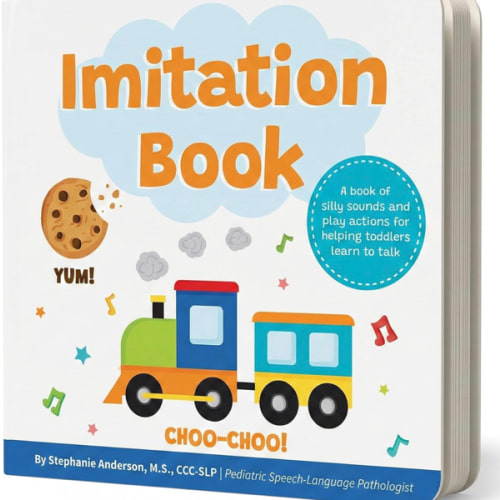 Imitation Book: Interactive & Fun Learn to Talk Board Book For Toddlers Ages 0-4, Written by a Speech Therapist
