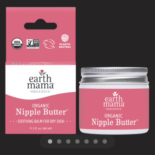 Earth Mama Organic Nipple Butter™ | Nipple Cream Safe for Breastfeeding | Postpartum Essentials for Nursing | Non Lanolin Nipple Cream, 2-Fluid Ounce