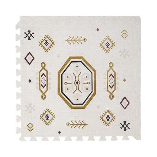 Toddlekind Haven Puzzle Playmat, 4x6 Non-Toxic Interlocking Foam Floor Mat | 4' X 6' Non-Toxic EVA Foam Tiles, Durable, Odorless, Wipe-Clean Playroom Floor Mat, Easy Assembly