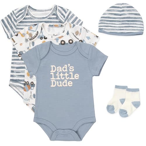 Baby Essentials Baby Boys 5 Piece Bodysuit Set