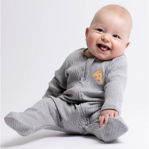 Ribbed Cotton Zipper One-Piece - Organic Baby Clothes - Monica + Andy