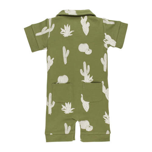 Sage Cactus | Organic S/Sleeve Coverall – L'ovedbaby