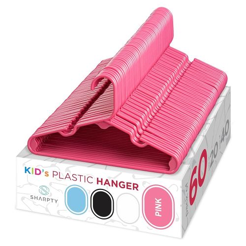 Amazon.com: Sharpty Kids Plastic Hangers, Children's Hangers for Baby, Toddler, and Child Clothes - Everyday Standard Use - Ideal for Boys and Girls Closet, Clothing, Pants, Coats, and More - White, 20 Pack : Home & Kitchen