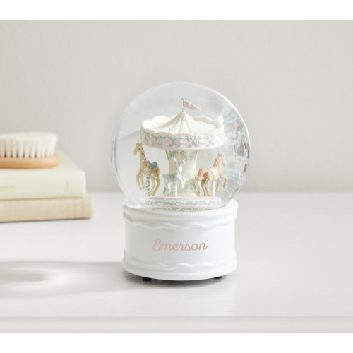 AERIN Spinning Carousel Musical Snow Globe