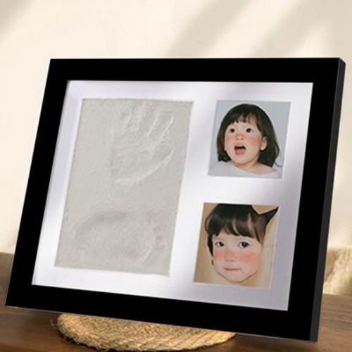 Hansilk Baby Footprint Kit & Keepsake | Baby Handprint Kit | Baby Hand and Footprint Kit for Infant Gift, New Mom Gift (Black)