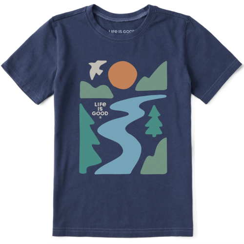 Kids River and Trees Short Sleeve Crusher Tee | Shop Life is Good | XS