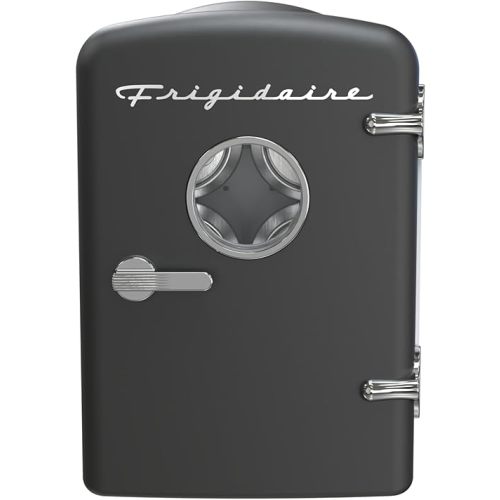 Frigidaire EFMIS171 Retro Mini Portable Personal Fridge - Ideal for Home, Office or Dorm - Includes Carrying Handle, AC/DC Wall/Car Charger