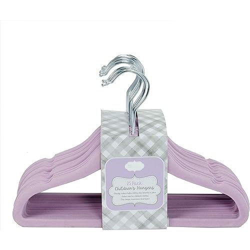 Ultra-Thin Premium Velvet Hangers - Space Saving Clothes Hangers - Non-Slip Hangers for Children - Maximize Closet Space - 25 Pack (Lavender)