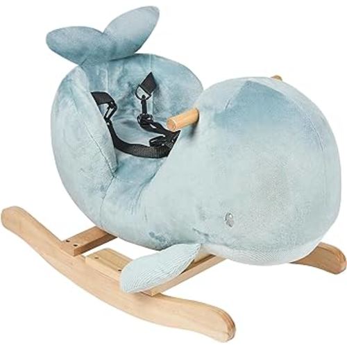 Nattou Rocking Horse Animal for Children, Whale Sally, 10-36 Months, 60 x 30 x 45 cm, Grey, 950213