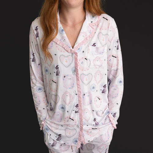 Posh Spooks Women's Ruffled Pajama Set