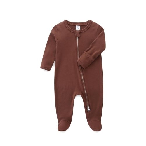 Amazon.com: Hikido Unisex Baby Romper Cotton Playsuit Cute Footie One-Piece Rompers for 3-6months Baby Brown: Clothing, Shoes & Jewelry
