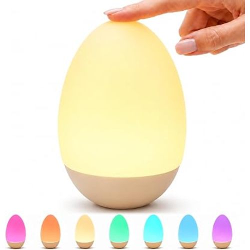 BUSOHA Egg Light for Breastfeeding - Touch Control Night Light for Nursery