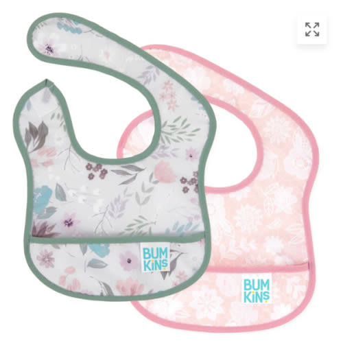 Lace & Floral Baby Bibs For First Foods 6-24 mos | Bumkins