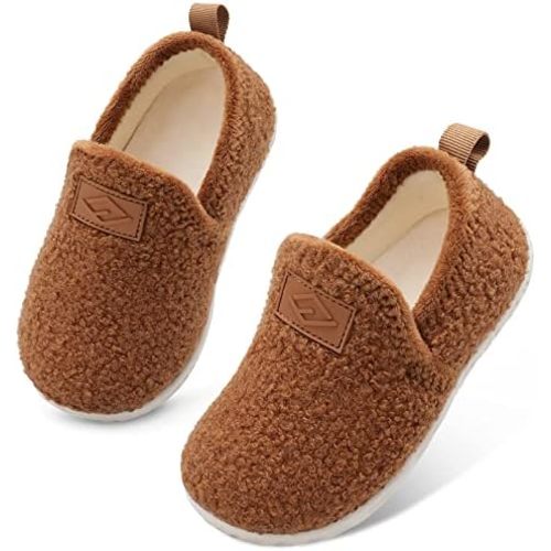 Lefflow Toddler Slippers Boys Girls House Shoes Slip on Baby Sock Shoes Lightweight Outdoor Walking Shoes