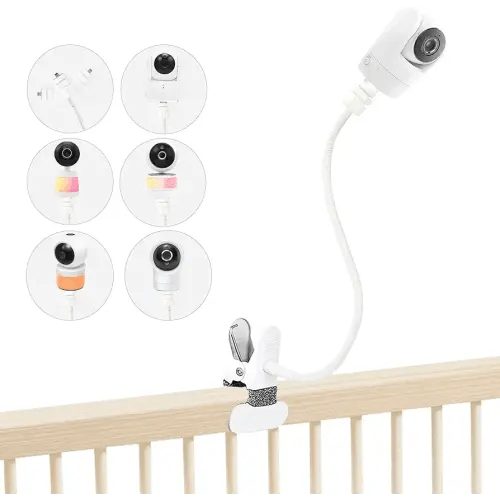 Baby Monitor Mount for VTech Advanced HQ Max, VM901/928/5263, RM5754/5755/5764/7764/5766/7766HD, BM5254, Leapfrog LF915HD/LF920HD/LF925HD/LF930HD/LF815HD/LF1726FHD/LF2936FHD, 16" Clip Mount
