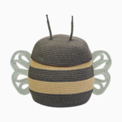 Lorena Canals Mama Bee Basket - Black, 1' X 1' 1"