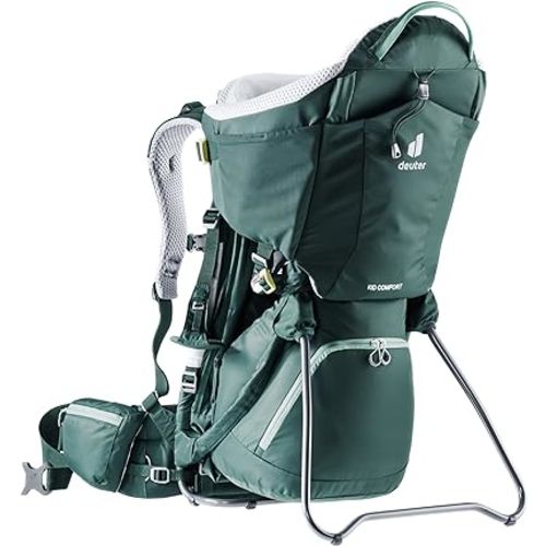 Deuter Kid Comfort Child Carrier and Backpack for Travel & Hiking with Toddlers - Forest