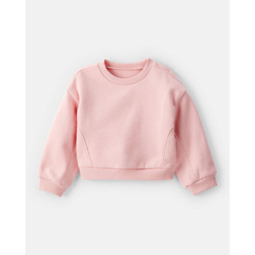 Baby Girl DayDream Fleece Long-Sleeve Pullover Sweatshirt - Pink | Carter's