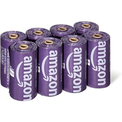 Amazon Basics Premium Lavender Scented Standard Dog Waste Bags, 120 Count (15 Pack of 8)