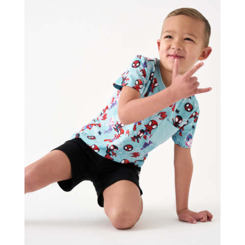 Spidey & Friends Tiny Webs Relaxed Pocket Tee | Little Sleepies