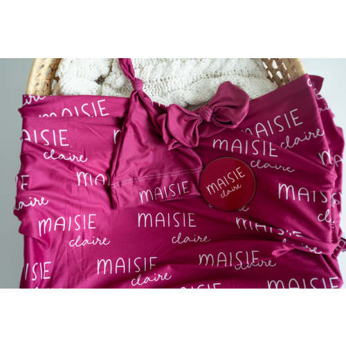 Baby Name Swaddle with Two Names Personalized Jersey Swaddle – The Little Lemons Company