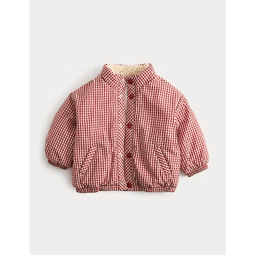Gingham Midweight Padded Coat