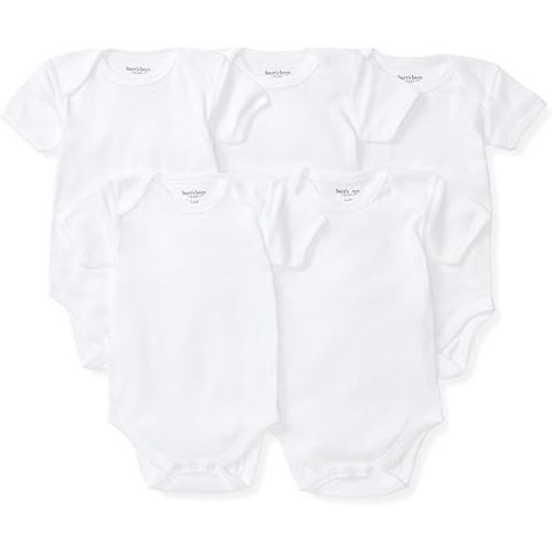Burt's Bees Baby Bodysuits, Short Sleeve and Long Sleeve One-Pieces, 100% Organic Cotton