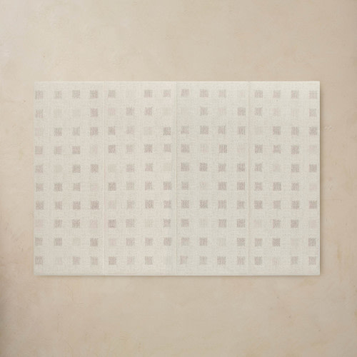 White Checker Print Tumbling Mat, 4x6 | Levi in Buff – House of Noa