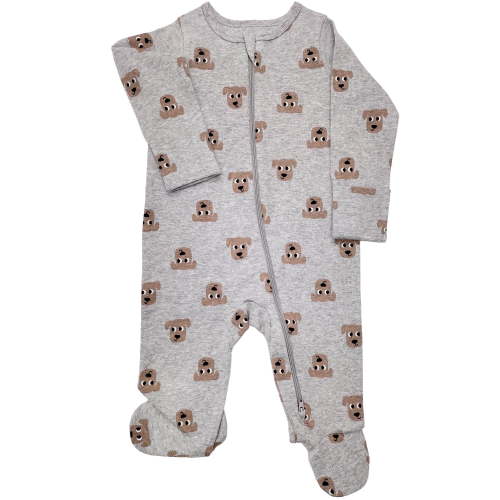 Wonder Nation Baby Gender Neutral Zip Front Footed Sleep N Play Pajamas, Sizes Preemie-6/9 Months
