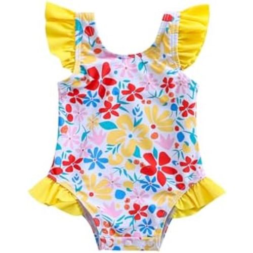 Baby Girls Swimsuit Infant Toddler Girl Bathing Suit Ruffle One Piece Beach Swimwear