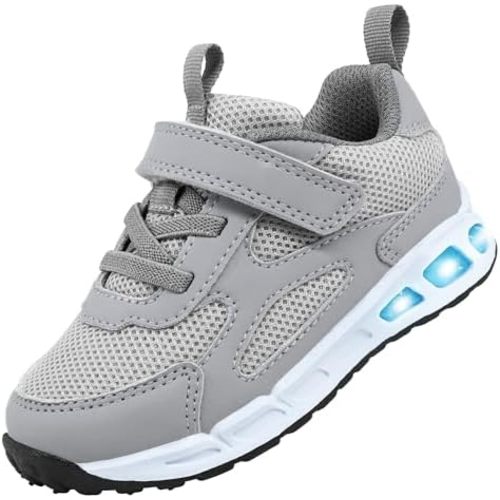 Floranate Light Up Toddler Boys Girls Shoes LED Flashing Lightweight Tennis Walking Sneakers for Toddler and Little Kid