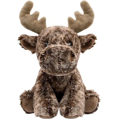 Stuffed Animal 8 inch Realistic Reindeer Moose Plush Toys Ultra Soft Elk Plushies Gifts for Kids Brown