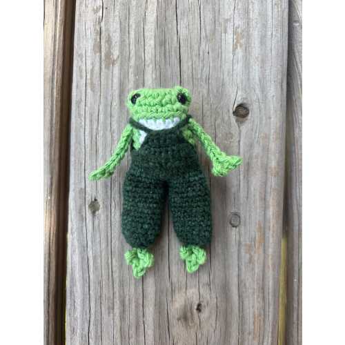 Tiny Crochet Long Legged Frog Plushie | Mini Crochet Frog Keychain | Handmade Frog Bag Charm | Handmade Stuffed Frog | Cute Frog Lover Gift