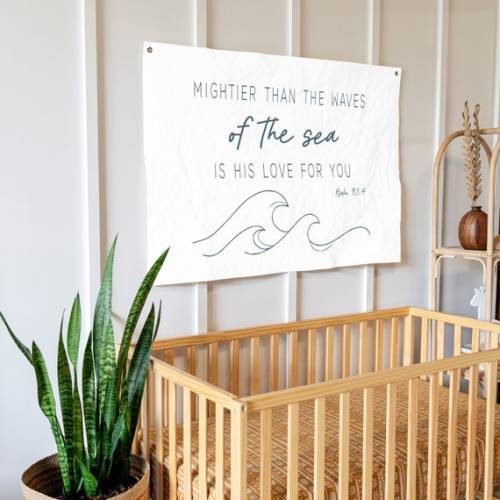 Mightier Than the Waves of the Sea Flag Canvas Flag Canvas - Etsy