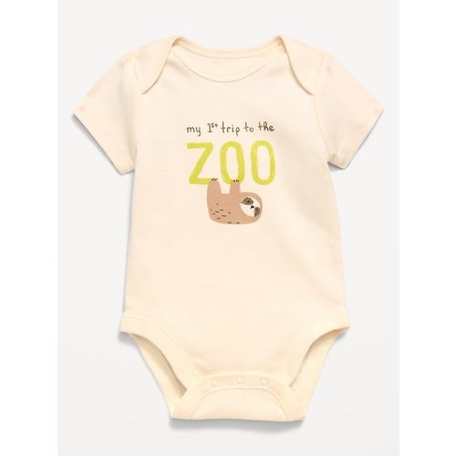 Unisex Short-Sleeve Graphic Bodysuit for Baby