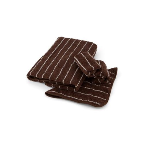 Dark Brown Baby Stripe Towel Set | Best&Less™ Online